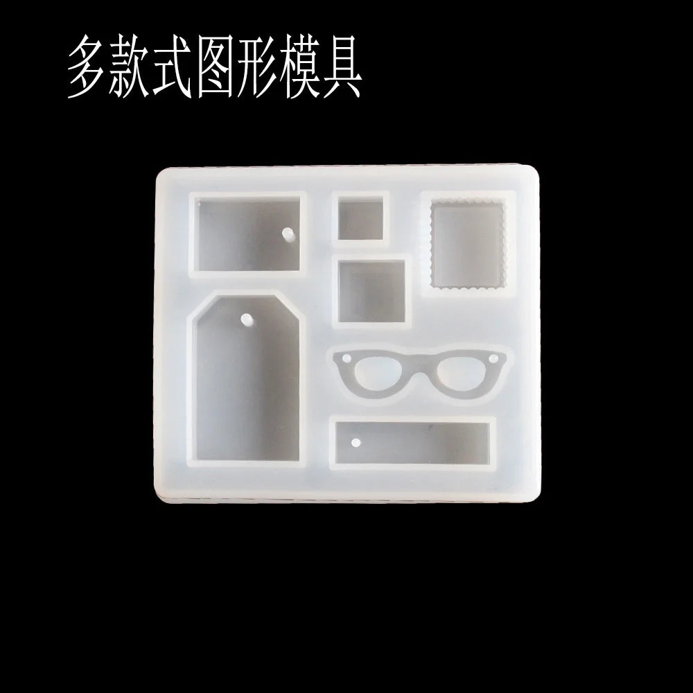 1PC Transparent Manual Three Cubic Resin Molds Pendant DIY Silicone Mold Dried Flower Jewelry Tools Accessories