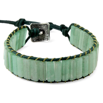 7 MultiColor Chakra Natural Stone Bracelet Bohemia Handmade Tube Beads Leather Wrap Bracelet Yoga Bracelets for Woman