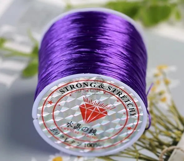 1Roll/35m 0.5mm Elastic Thread Cord String Round Crystal Line Nylon Rubber Stretchy Cord for Jewelry Making Beading Accessories