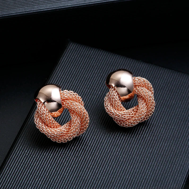ZA Metal Maxi Statement Vintage Clip on Earrings Without Piercing  for Women Earrings Party Jewelry