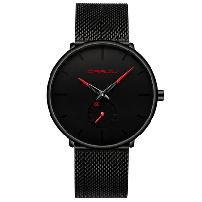 Men Watch CRRJU Watch Women Quartz Dress Watch for Men Dress Watches Fashion Unisex Ultra Thin Wristwatch Relojes Para Hombre