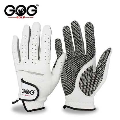 Pack 1 Pcs Golf Gloves Men Left/Right Hand Soft Breathable Pure Sheepskin Leather With Anti-Slip Granules Men Golf Glove