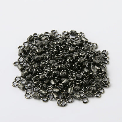 50pcs/Box Stainless Steel Fishing Connector Barrel Swivel Rolling Ball Sinker Tool Tackle Goods for Fly Fishing Hook Lure