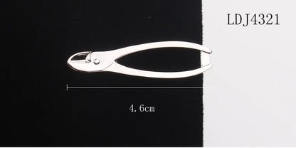 Tie Clip for Men Classic Meter Tie Pin Copper Tie Bar Quality Enamel Tie Collar Pin Crystal Business Corbata