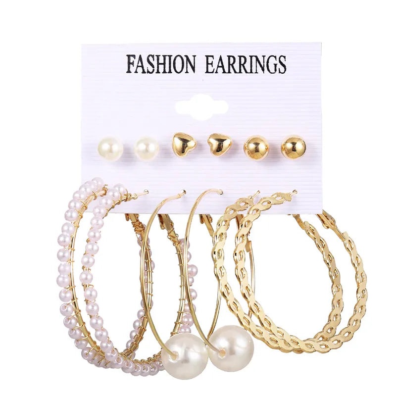 17KM Vintage Tassel Acrylic Earrings for Women Bohemian Earrings Set Big Dangle Drop Earring 2020 Brincos Female Jewelry