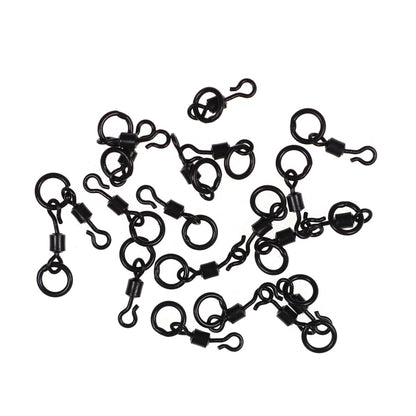 JIGEECARP 10/25pcs Carp Fishing Spinner Swivel for Ronnie Rig Quick Change Swivel Connector Carp Coarse Fishing Terminal Tackle