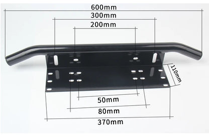 Car Bumper License Plate Mount Bracket Holder Light Bar Black Bracket for SUV Vehicle Truck Wrangler Spotlight Fixed Bracket