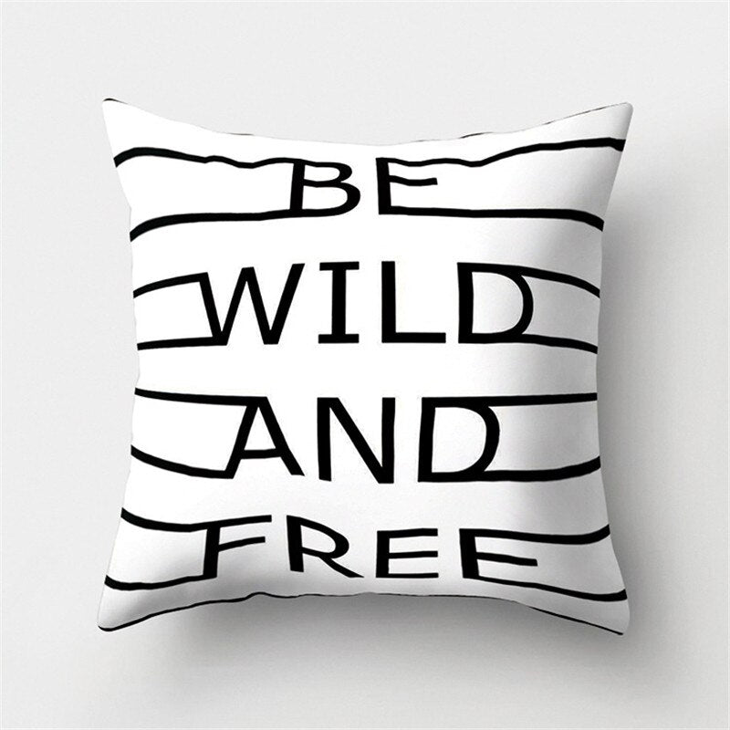 45x45cm Black White Geometric Cushion Cover Car Pillowcase Sofa Cushions Decorative Pillowcover Home Decor Pillow Cases