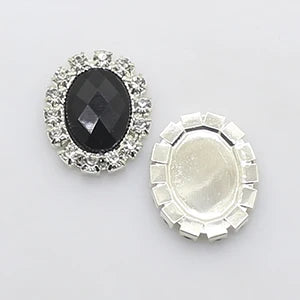 YWXINXI 10Pcs Hot Selling 16*20mm Oval Diy Jewelry Accessories Rhinestone Board Wedding Invitation Clothing Accessories