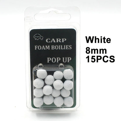 12/15pcs Carp Fishing Accessories Foam Boilies for Zig Rig Hair Chod Ronnie Rig Pop UP Boilies for Carp Fishing Tackle Equipment