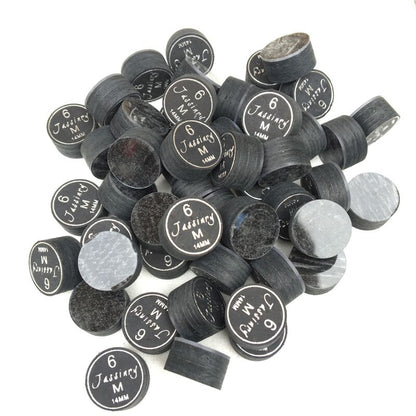 50pcs/Lot Jassinry Billiards Cue Tips With Transparent Cushion 14mm Pool Tips in S/M/H Billiard Accessories