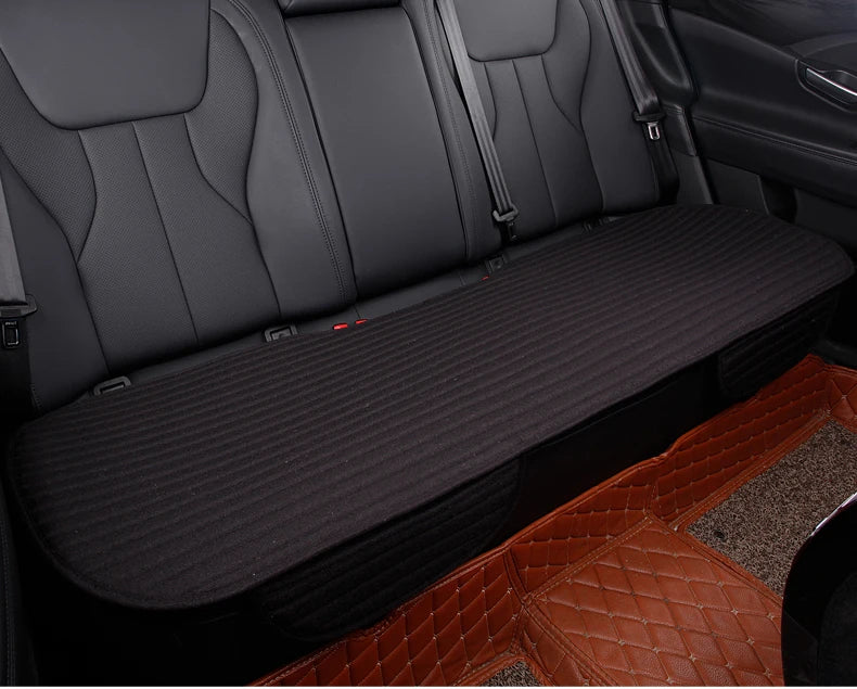 Flax Car Seat Covers Front Rear Full Set Choose Car Seat Cushion Linen Fabric Seat Pad Protector Car Accessories Anti-Slip