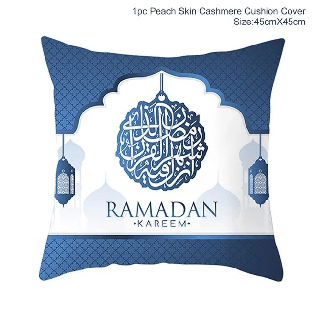 Ramadan MUBARAK Cushion Cover Eid Mubarak Decoration Islamic Muslim Party Favors Islam Eid Al Adha Ramadan Kareem 45x45cm