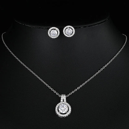Nigerian Water Drop Cubic Zirconia Wedding Jewelry Sets Inlay Luxury Crystal Bridal Jewelry Set for Bridesmaids AS099