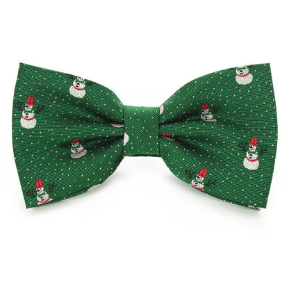JEMYGINS Christmas Bow Ties for Mens Shirt  Snowflake Christmas Tree Pattern Men Silk Bow Tie  Christmas
