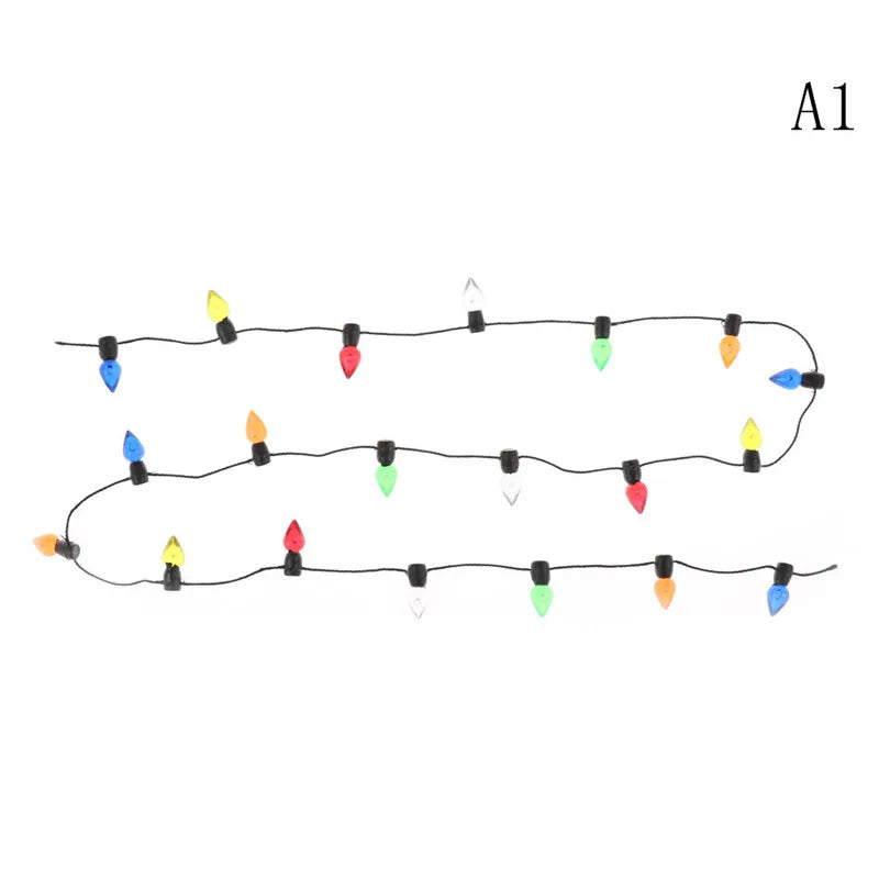 1/12 Scale 1 String of Fake Lights Christmas Good Decoration Dollhouse Miniature Mini Furniture Accessories String Lights
