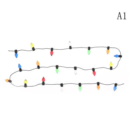 1/12 Scale 1 String of Fake Lights Christmas Good Decoration Dollhouse Miniature Mini Furniture Accessories String Lights