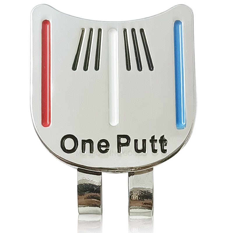1 PCS One Putt Golf Ball Marker With Magnetic Hat Clip Putting Alignment Aiming Tool New Ball Mark Drop