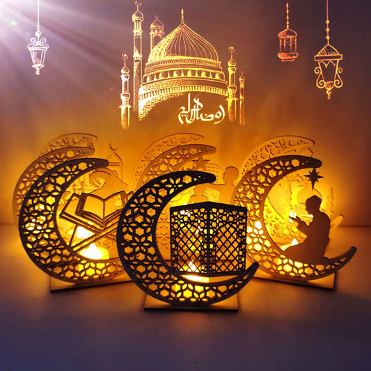EID Wooden Pendant Eid Mubarak Ramadan Decoration for Home Islamic Muslim Party Decor Kareem Ramadan and Eid Decor Eid AL Adha