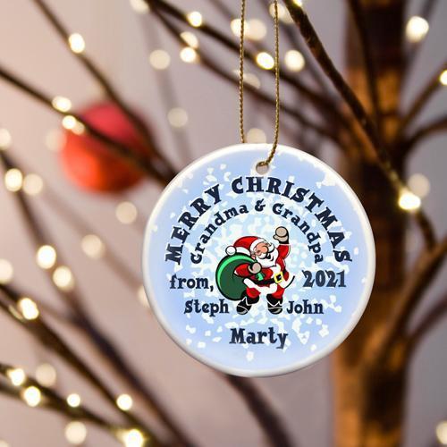 Merry Christmas Ceramic Ornament