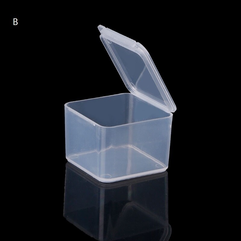 Square Plastic Transparent Storage Box Jewelry Beads Container Fishing Tools Accessories Box Small Items Sundries Organizer Case