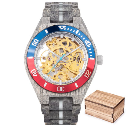 BOBO BIRD Wood Mechanical Watch Men Relogio Masculino Big Mens Watches Top Brand Luxury Timepieces Erkek Kol Saati