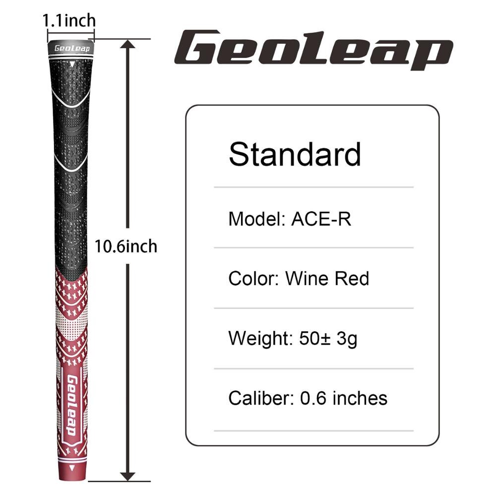 Geoleap Golf Grips 10pcs/Lot, Back Rib，Multi Compound  Hybrid Golf Club Grips, Standard, 7 Color. Fress Shipping