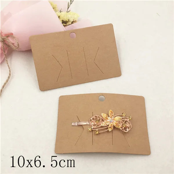 100pcs Multi-Style Hair Clip Cards Hair Accessories Jewelry Display Card Fashion Hair Clip Packaging Vintage Classic Card