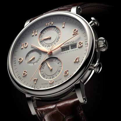 Men's Watches Switzerland LOBINNI Luxury Brand Perpetual Calendar Multi-Function Seagull Automatic Mechanical Sapphire L13019-6