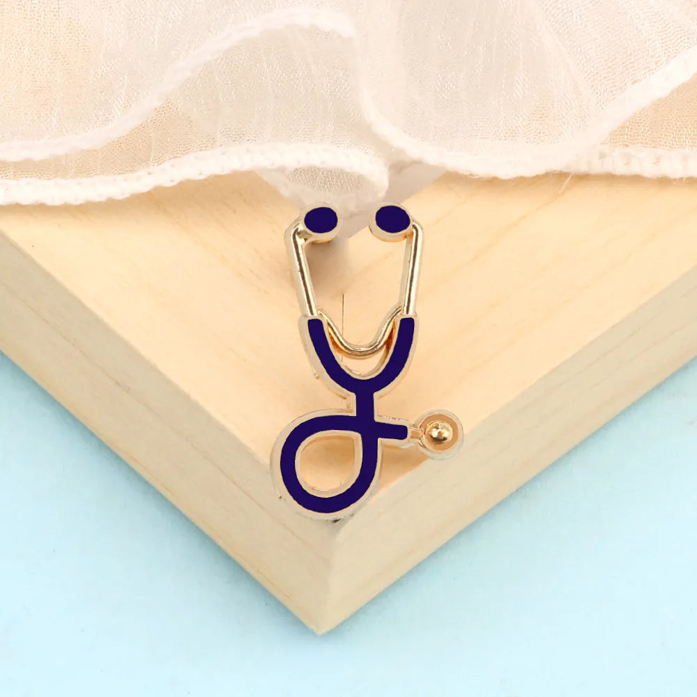 Creative 18 Styles Colorful Brooches Doctor Nurse Stethoscope Enamel Pins Medical Denim Jackets Bag Jewelry Button Badges