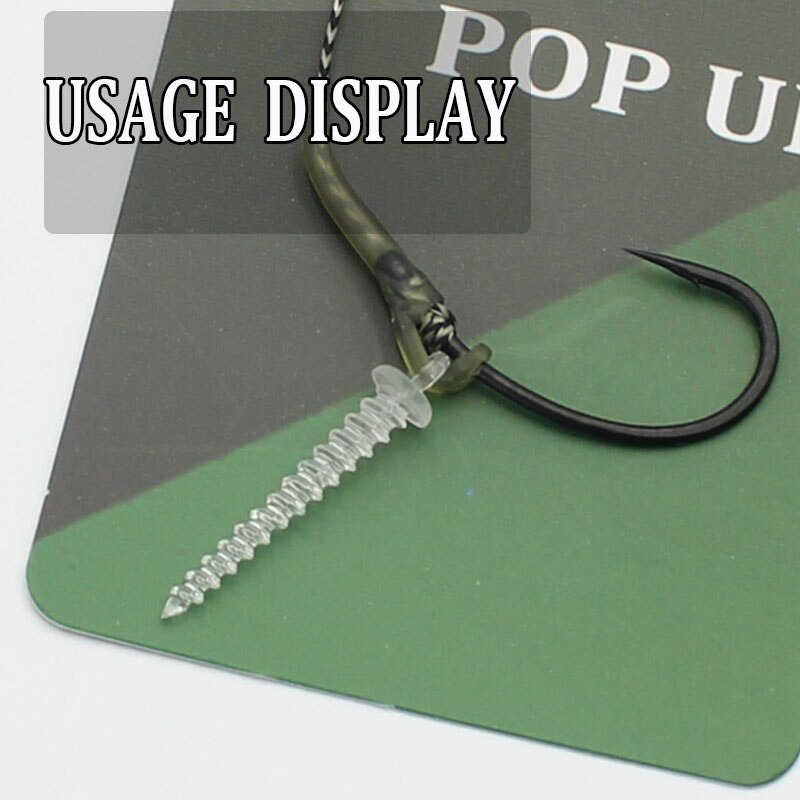 20PCS Pop Up Boilie Screw Peg With Ring Swivel D-Rig Chod Rig Terminal Tackle Bait Holder Screw Carp Fishing Accessories