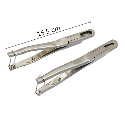 1 Pcs Stainless Steel U-Shaped and V-Shaped Ear Tongs Pliers Missing Pig Ear Tag Pliers Pig Equipment Farm Animals