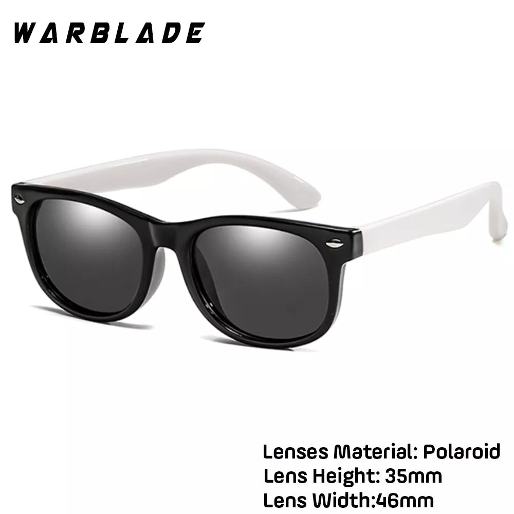 WarBlade Fashion Kids Sunglasses Children Polarized Sun Glasses Boys Girls Glasses Silicone Safety Baby Shades UV400 Eyewear