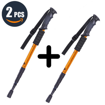 VILEAD Nordic Stick Adjustable Retractable Cane Outdoor Portable Travel Hiking Trekking Poles 2 Pcs 50-105cm