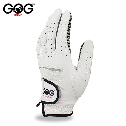 10 Pcs Mens Golf Gloves Left/Right Hands Golfer Branded Packaging White Leather