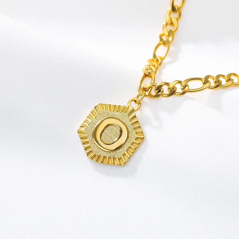 A-Z Initial Letter Anklets for Women Stainless Steel Anklet  21cm + 10cm Figaro Chain Summer Beach Accessories Jewelry