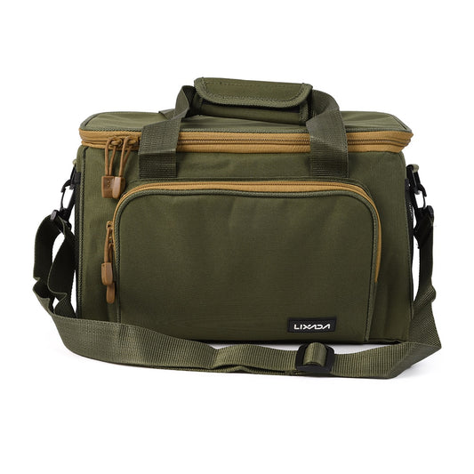 Lixada Fishing Bag Portable Multifunction Canvas Fishing Lure Reel Shoulder Waist Backpack Bag for Carp Pesca 37 * 25 * 25cm