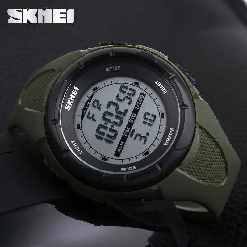 SKMEI Fashion Simple Sport Watch Men Military Watches Alarm Clock Shock Resistant Waterproof Digital Watch Reloj Hombre 1025