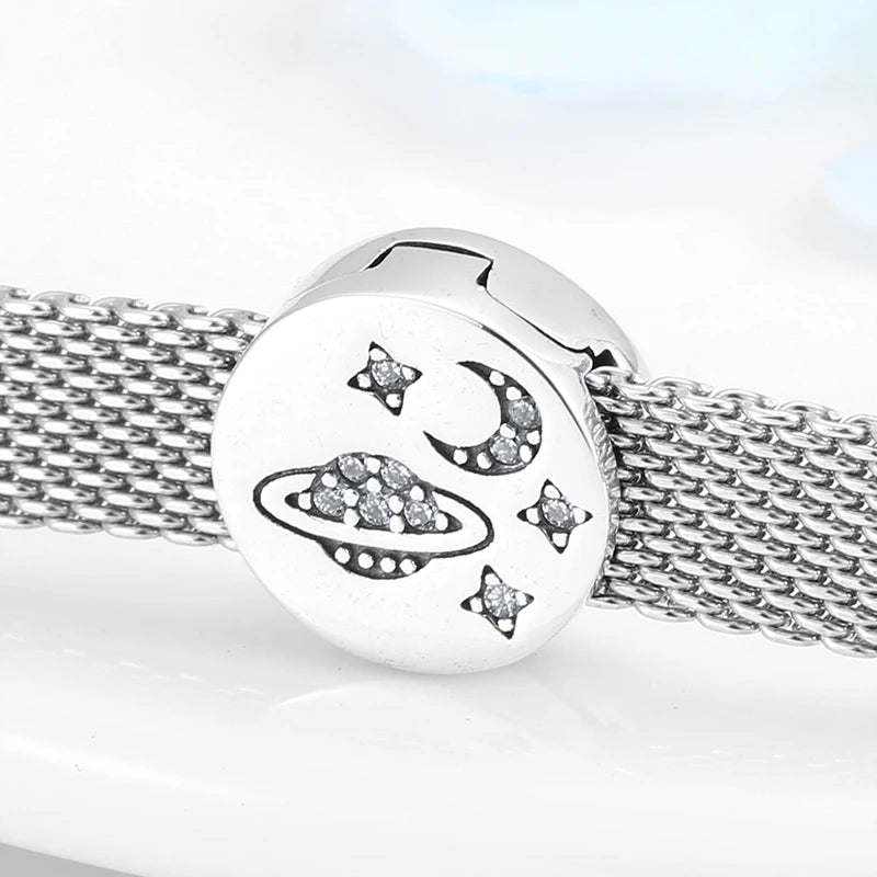 High Quality Clip Beads 925 Sterling Silver Hearts and Round Charms Fit Original Reflexions Bracelet Charms Jewelry Making
