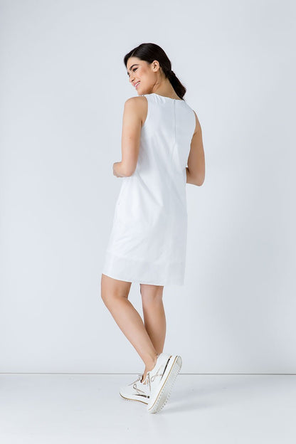 White Cotton Sack Dress