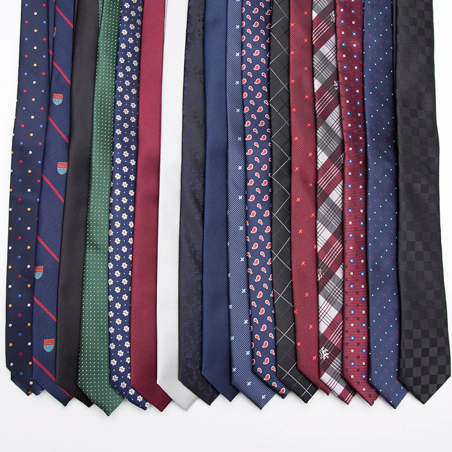 XGVOKH 20 Style Neck Tie Men Skinny Necktie Wedding Ties Polyester Black Dot Fashion Mens Business Bowtie Shirt Accessories