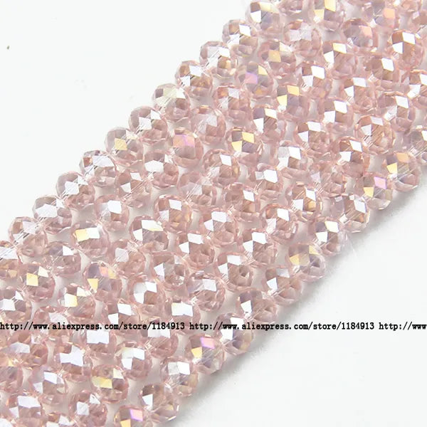 JHNBY Round Shape Upscale Austrian Crystal Beads High Quality 6mm 50pcs Loose Beads Rondelles Glass Ball Bracelet Jewelry DIY