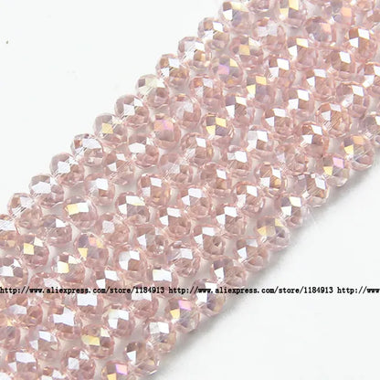 JHNBY Round Shape Upscale Austrian Crystal Beads High Quality 6mm 50pcs Loose Beads Rondelles Glass Ball Bracelet Jewelry DIY