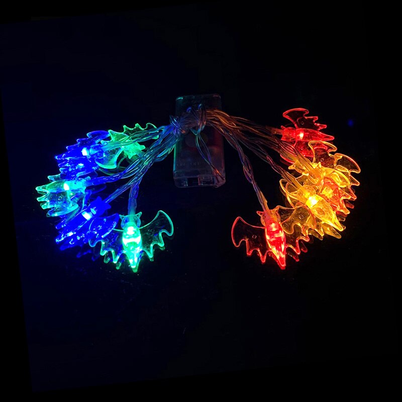 1.5M 10LED Halloween Horror Pumpkin Skull Led String Light Bat Ghost Outdoor Lamp Garland for Halloween Party Home Hanging Decor
