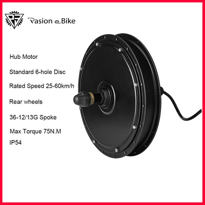 Paion Ebike  Motor 48V 1500W Hub Motor Brushless Electric Bike  Rear Motor Electric Bicycle / Cassette Hub Motor
