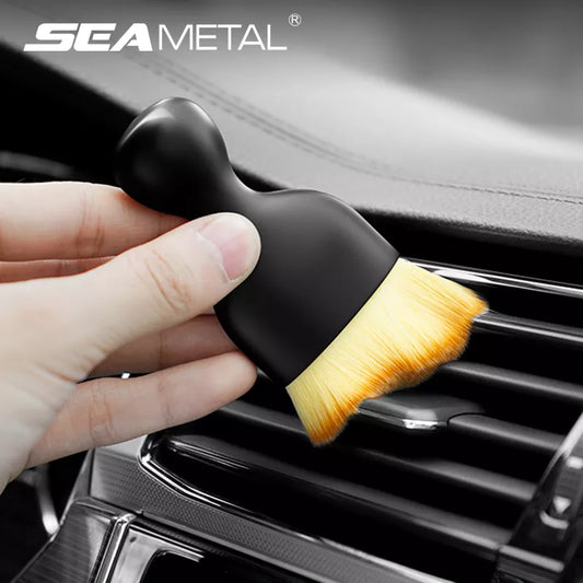 SEAMETAL Car Interior Cleaning Tool Air Conditioner Air Outlet Detailing Cleaning Brush Car Crevice Dust Removal Artifact Brush