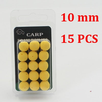 12/15pcs Carp Fishing Accessories Foam Boilies for Zig Rig Hair Chod Ronnie Rig Pop UP Boilies for Carp Fishing Tackle Equipment