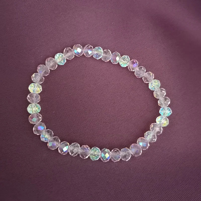 New Artificial Austria Crystal Bracelet Fashion Shiny Stone Beads Elasticity Rope Strand Bracelets for Women Jewelry