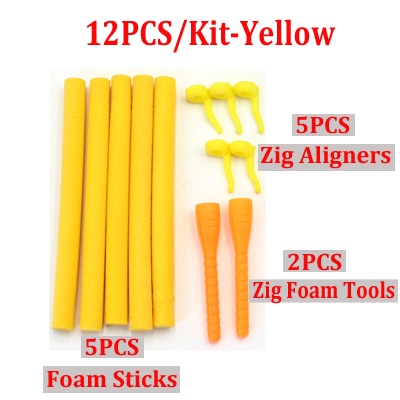 12PCS Carp Fishing Accessories for Zig Rig Zig Aligna Kit Foam Hook Line Aligners Tool Pop Up Fishing Terminal Tackle