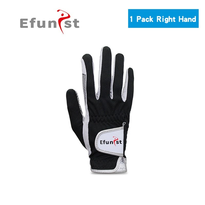 Pack 1 Pcs/Pair Efunist Golf Glove Men Left Hand Breathable Green 3D Performance Mesh Non-Slip Micro Fiber Golf Gloves Mens Man
